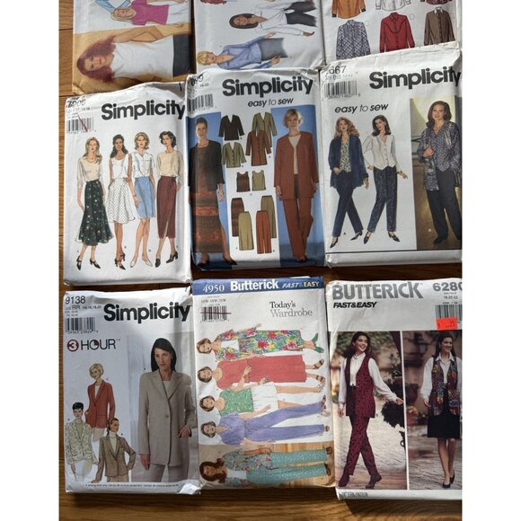 Lot Of 15 Vtg Butterick & Simplicity Clothing Patterns Sizes 12 - 20Cut/Uncut - Picture 4 of 6